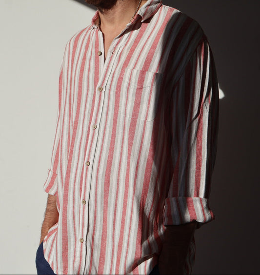 CAMISA LINO RAYADA III