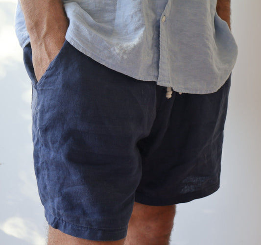 SHORT LINO AZUL